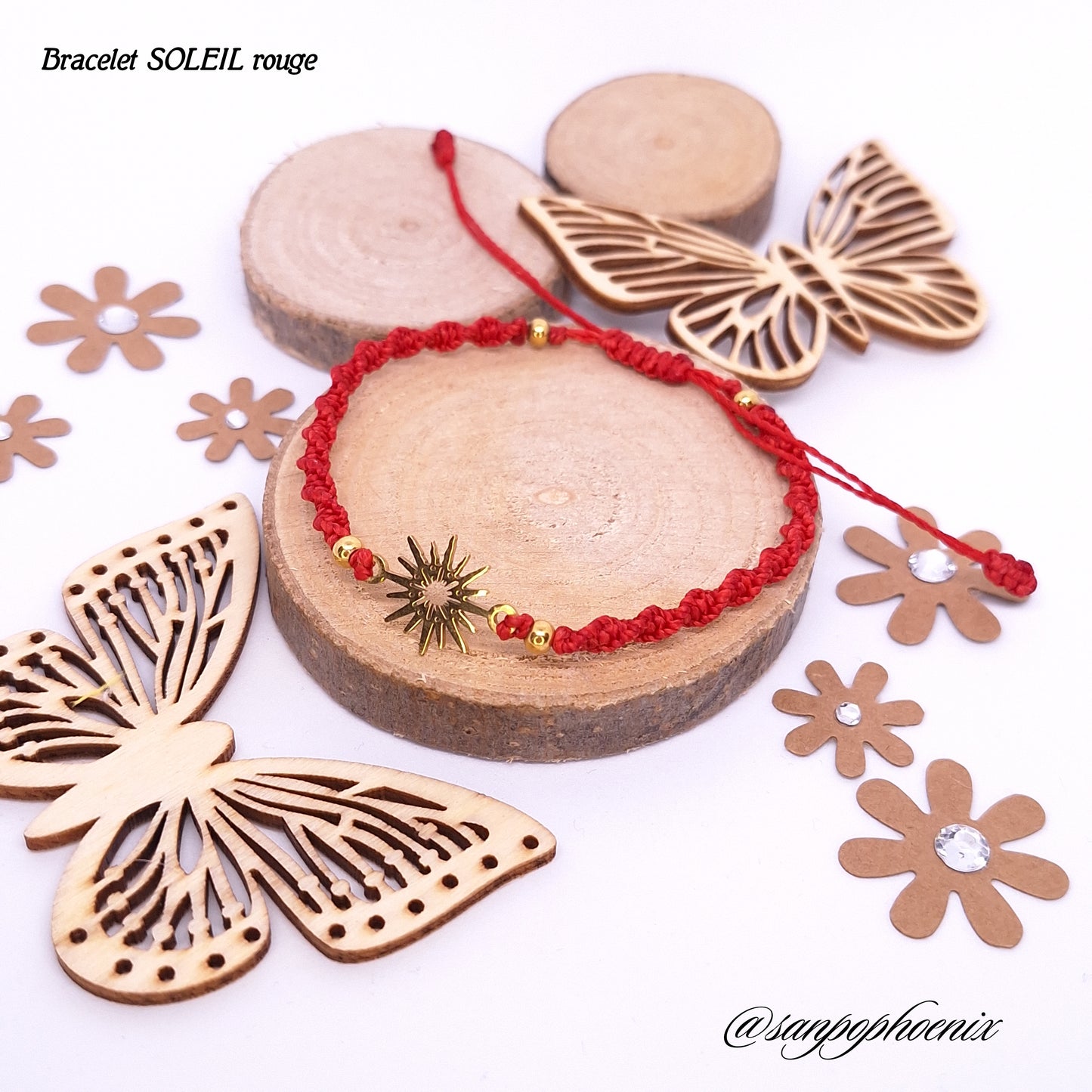 Bracelet porte-bonheur SOLEIL rouge