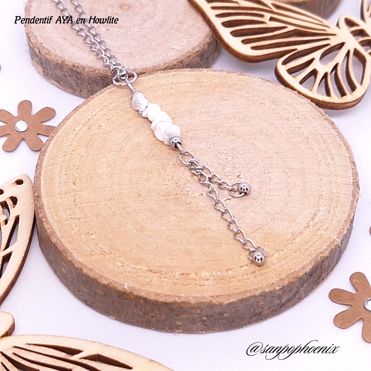 Pendentif AYA - Porte-Bonheur en Howlite