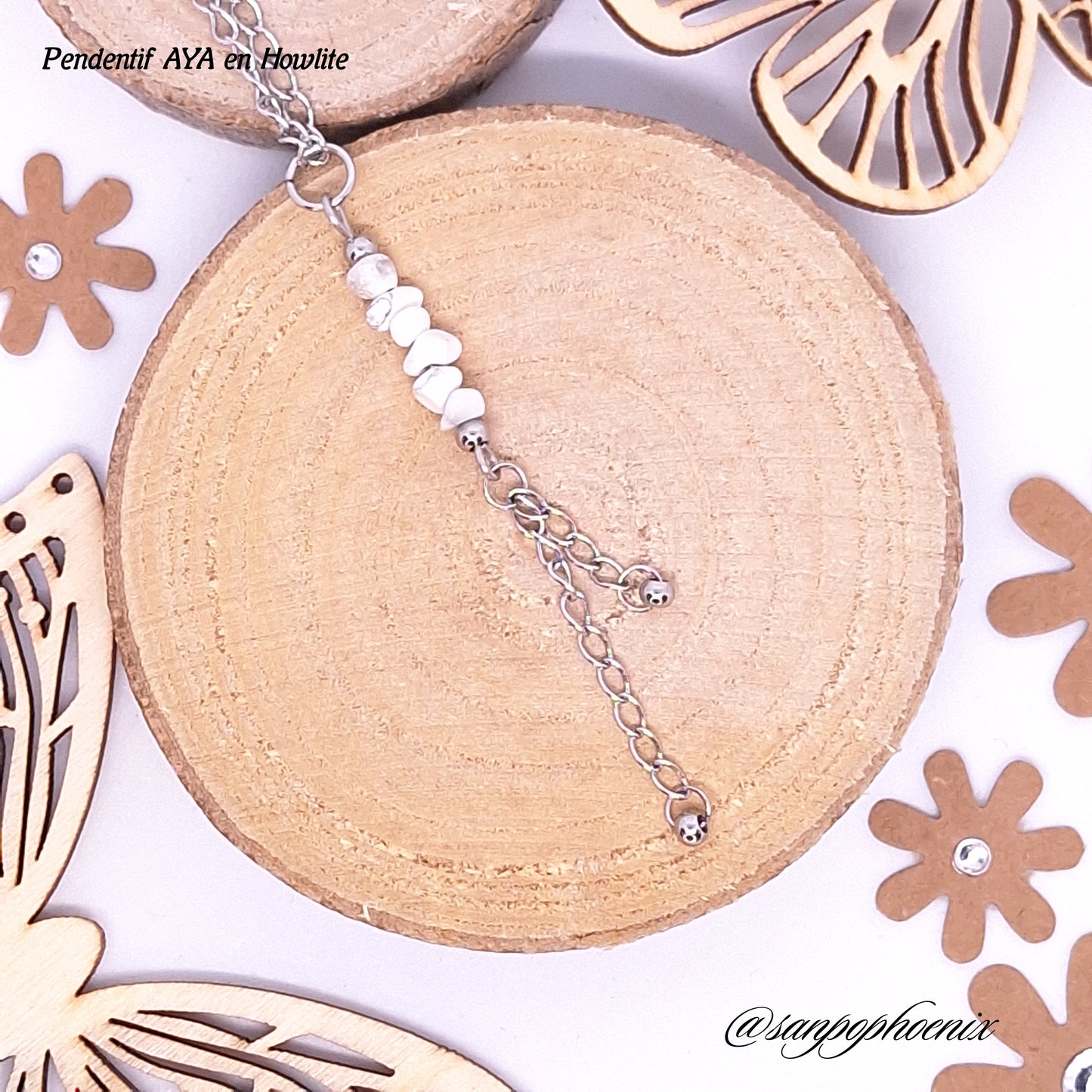 Pendentif AYA - Porte-Bonheur en Howlite
