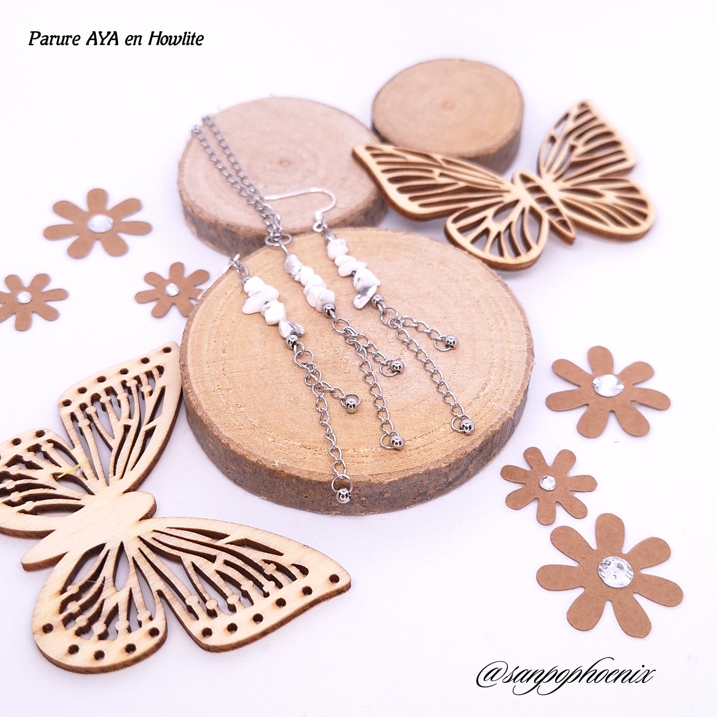 Parure AYA - Porte-Bonheur en Howlite