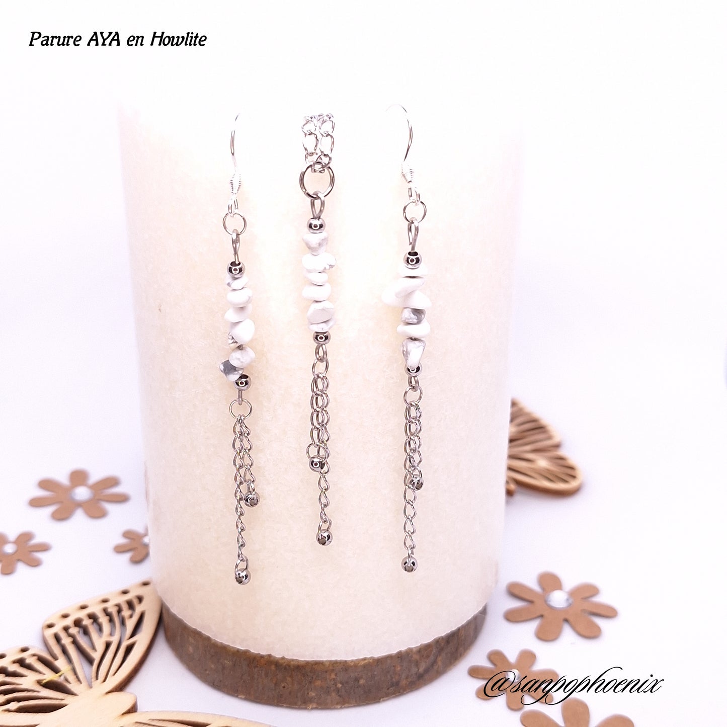 Parure AYA - Porte-Bonheur en Howlite