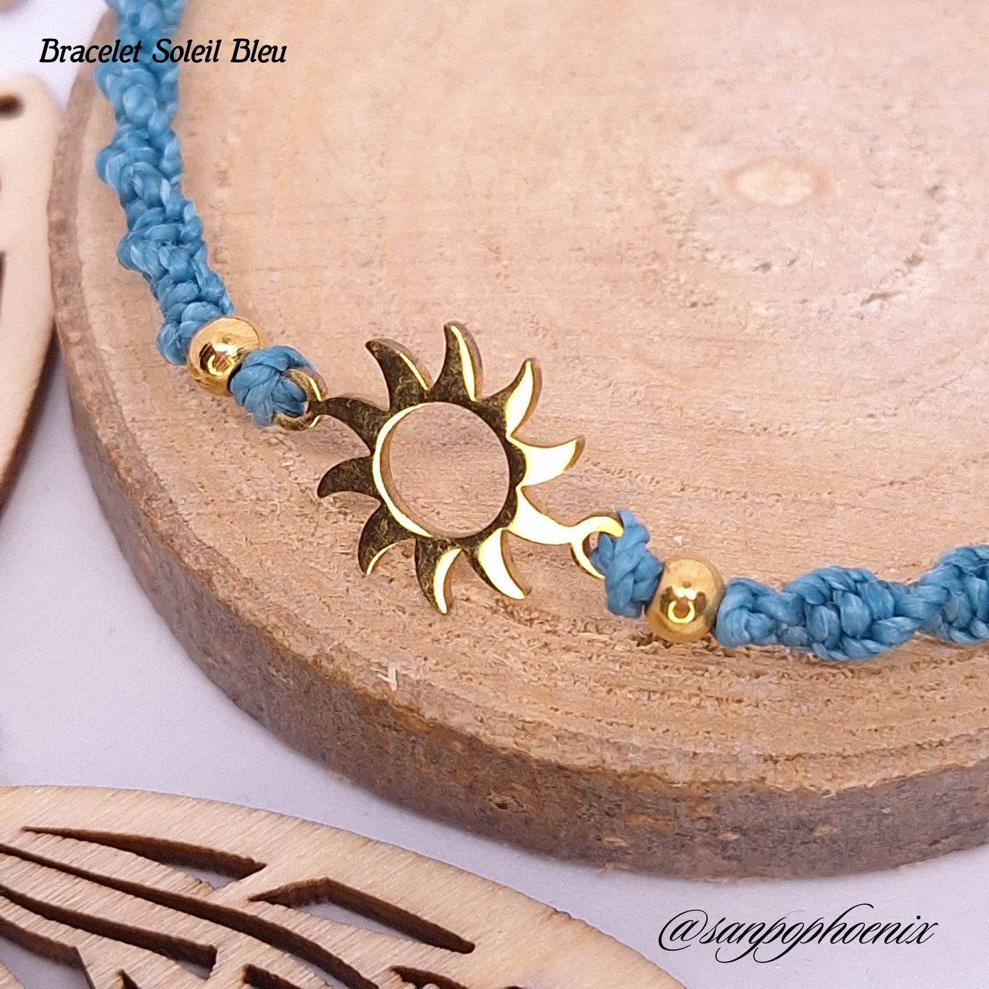 Bracelet porte-bonheur SOLEIL bleu