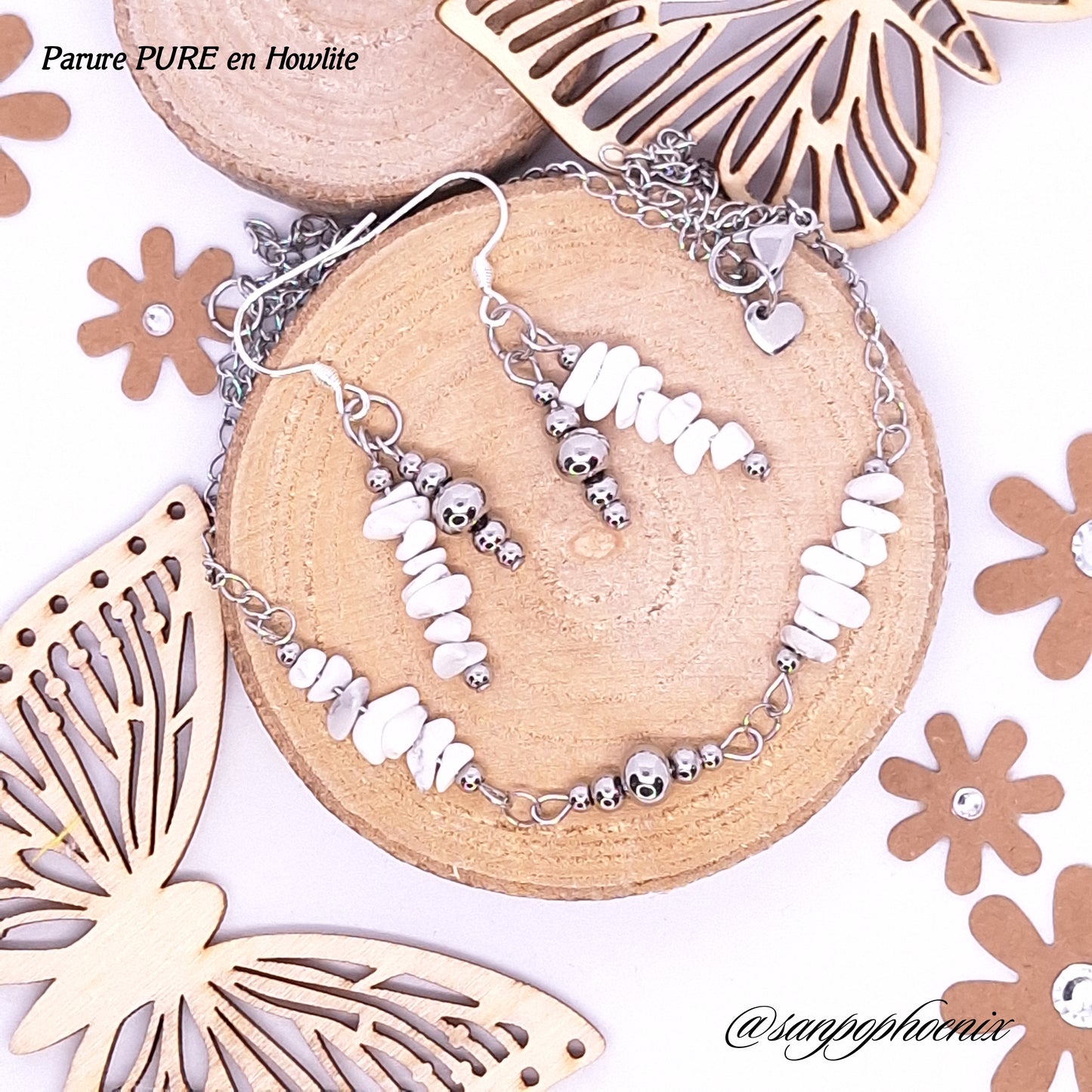 Parure PURE - Porte-Bonheur en Howlite