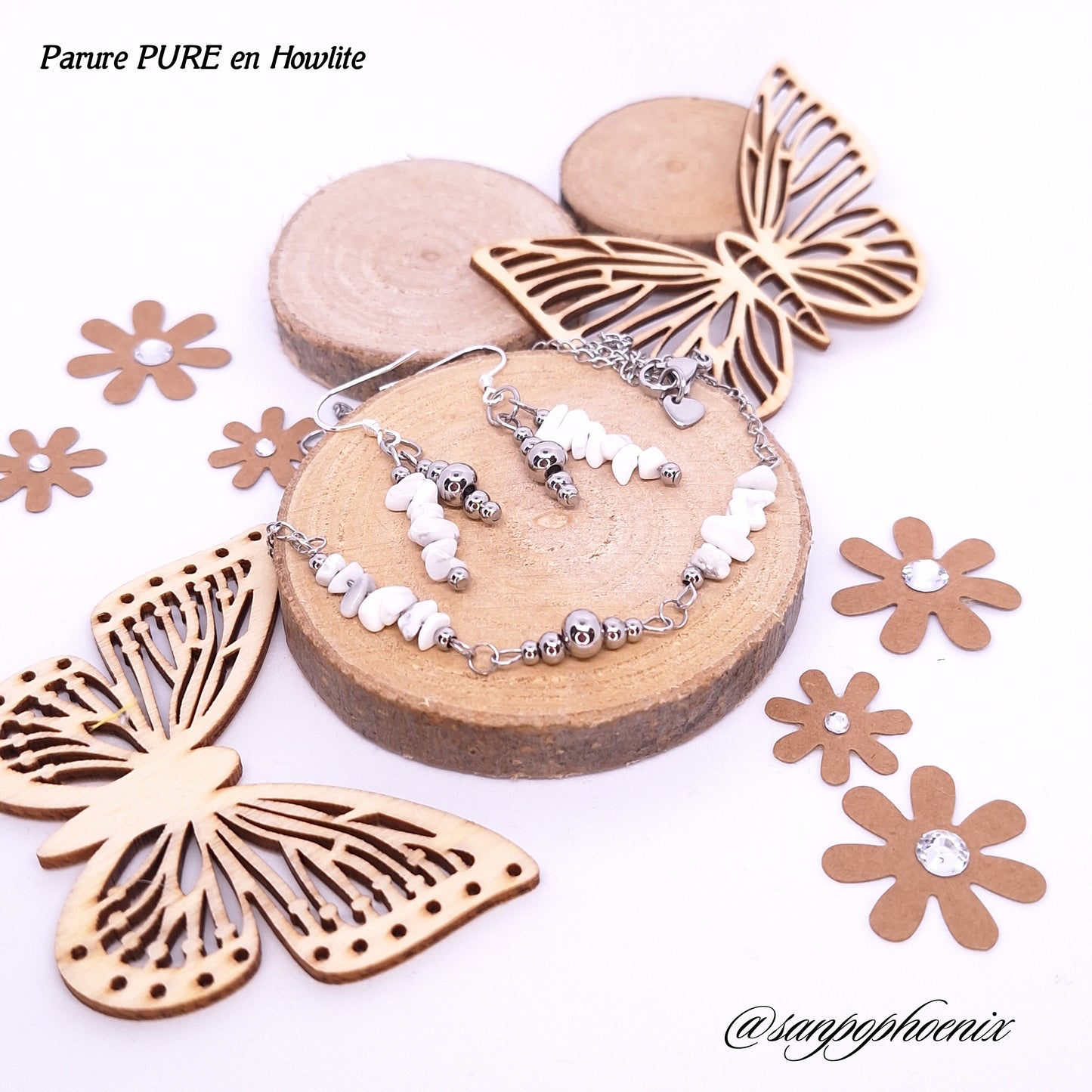 Parure PURE - Porte-Bonheur en Howlite