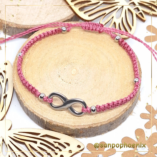 Bracelet porte-bonheur Horizon Infini (rose)