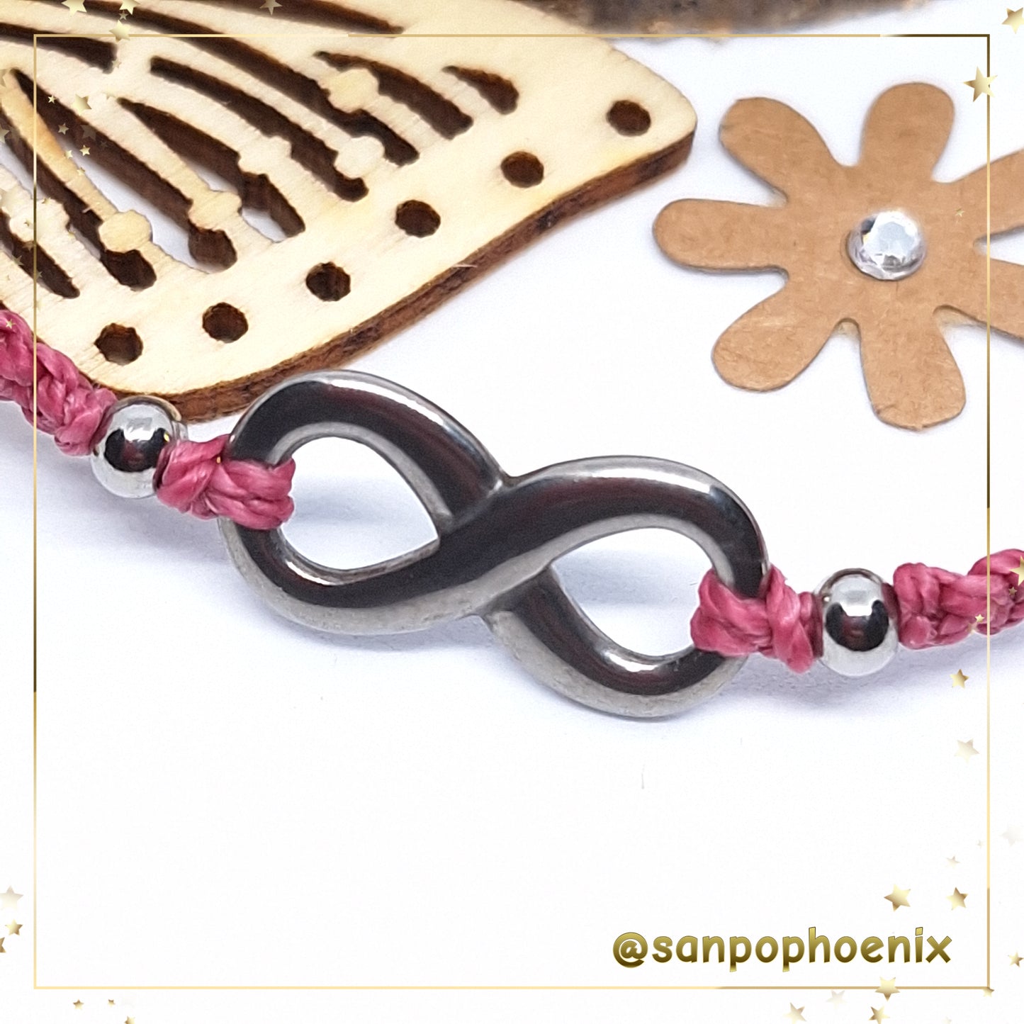 Bracelet porte-bonheur Horizon Infini (rose)