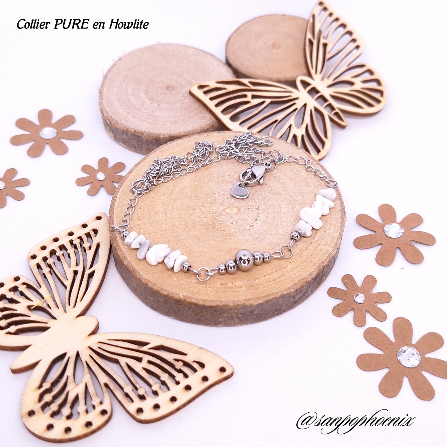 Collier PURE - Porte-Bonheur en Howlite