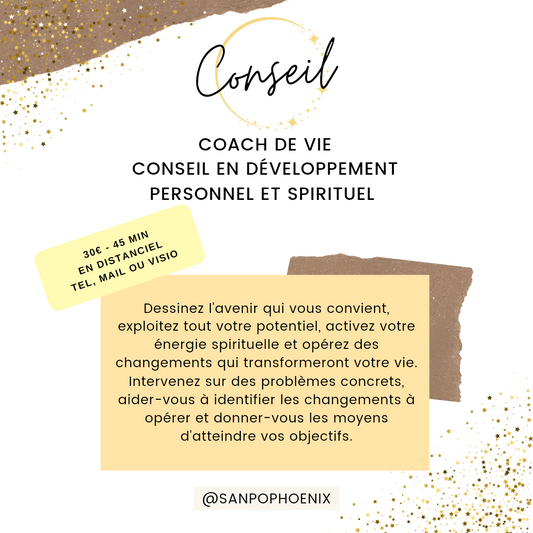 Coaching de Vie / Conseil en développement personnel et spirituel