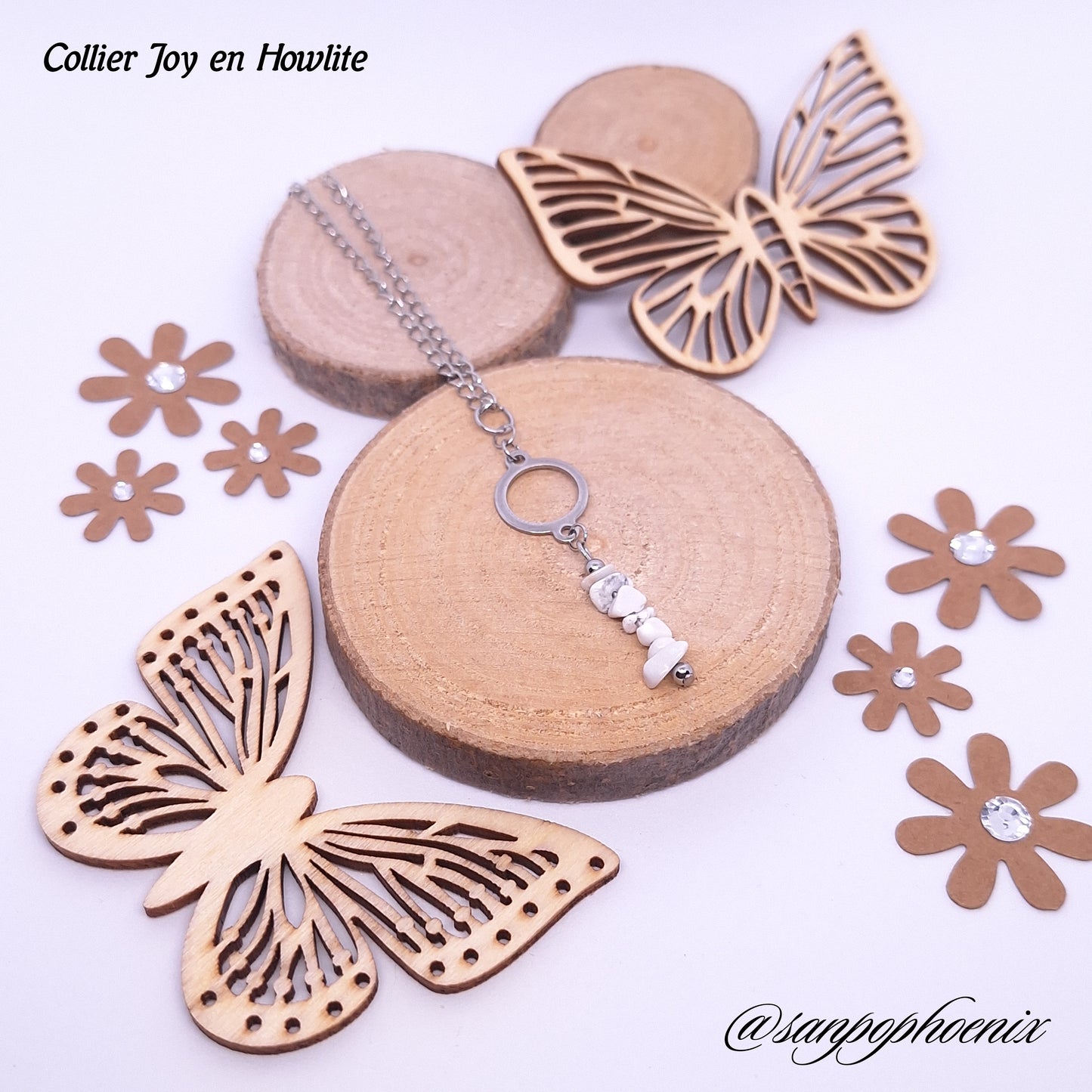 Pendentif JOY - Porte-Bonheur en Howlite