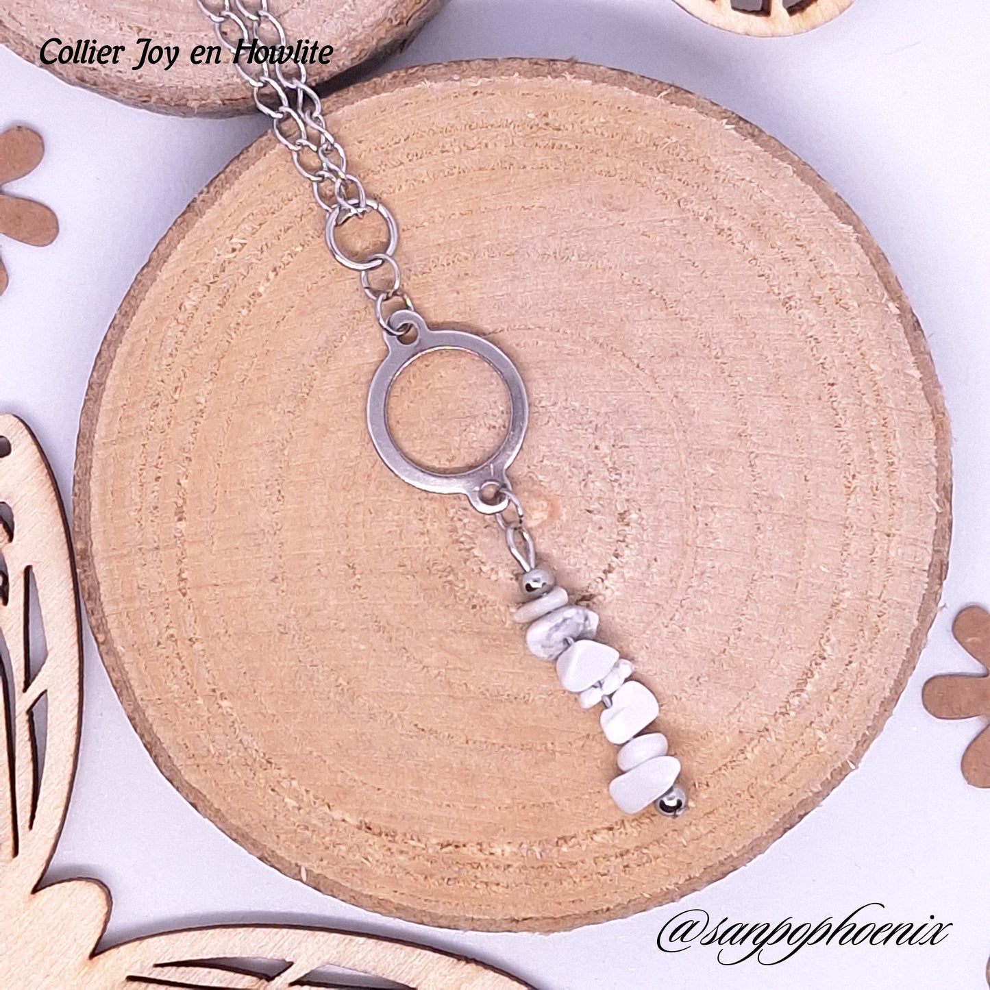 Pendentif JOY - Porte-Bonheur en Howlite