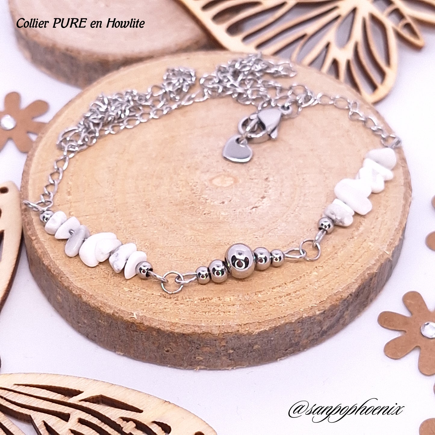 Collier PURE - Porte-Bonheur en Howlite