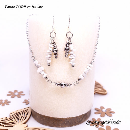 Parure PURE - Porte-Bonheur en Howlite