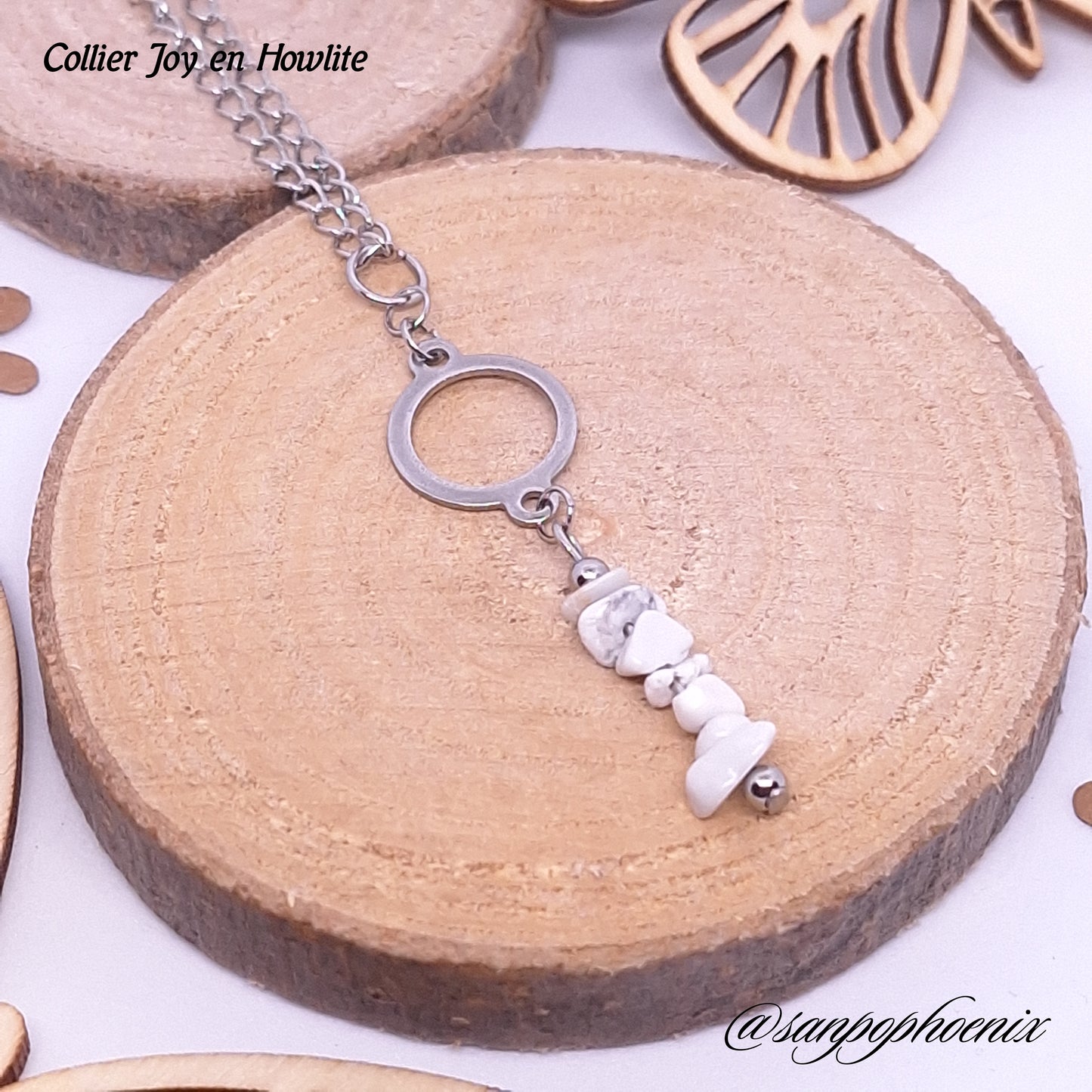 Pendentif JOY - Porte-Bonheur en Howlite